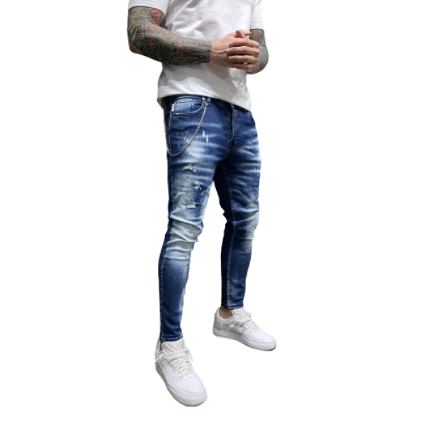 Jean Βlack Island 6587 Μπλέ Skinny fit